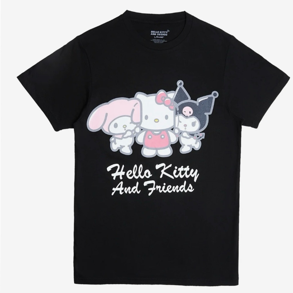 🌟 2/$30 🌟 Sanrio Black Hello Kitty and Friends Tee